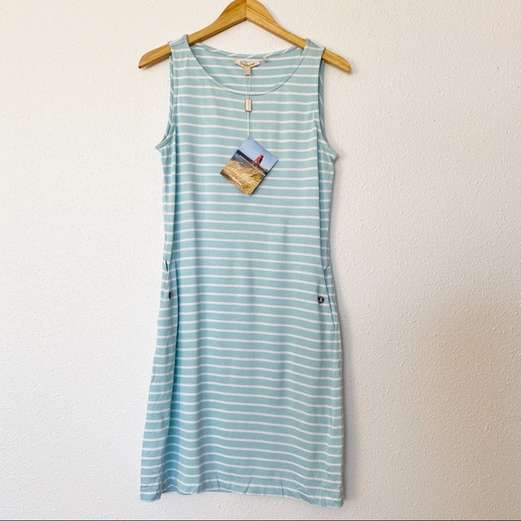 Barbour NWT Dalmore Dress Aqua Size 8 Pocket Tank - Picture 5 of 7